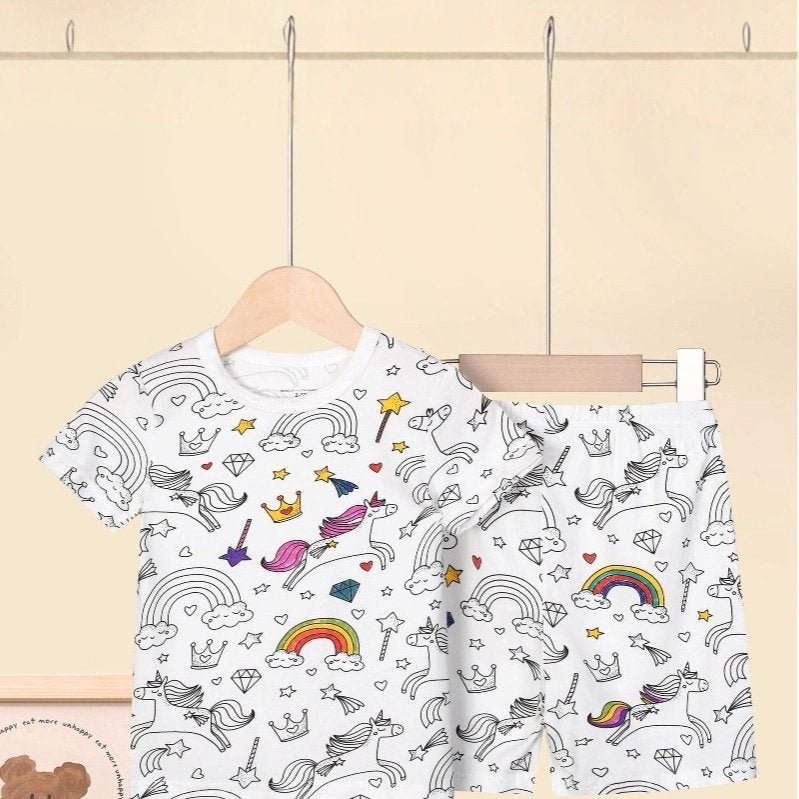 Cotton Children’s Loungewear Pajamas Suit