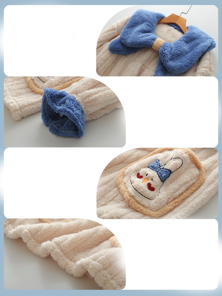 Cute Women’s Flannel Long Thickened Loungewear