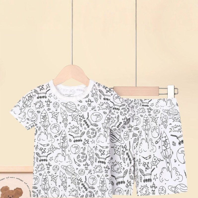 Cotton Children’s Loungewear Pajamas Suit