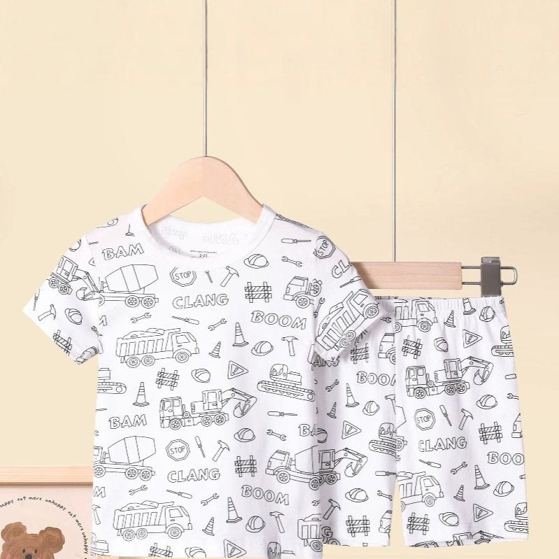 Cotton Children’s Loungewear Pajamas Suit