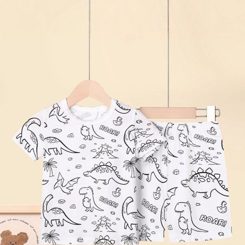 Cotton Children’s Loungewear Pajamas Suit