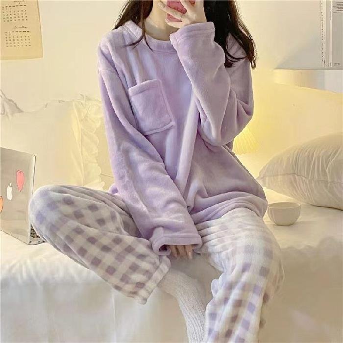 Autumn And Winter New Flannel Thickened Cute Loungewear